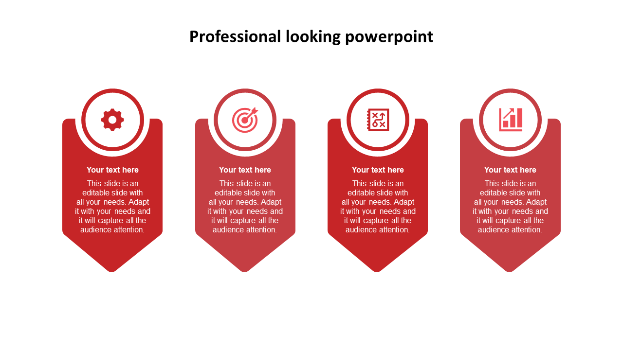 Free - Professional Looking PowerPoint Template with Red Theme 